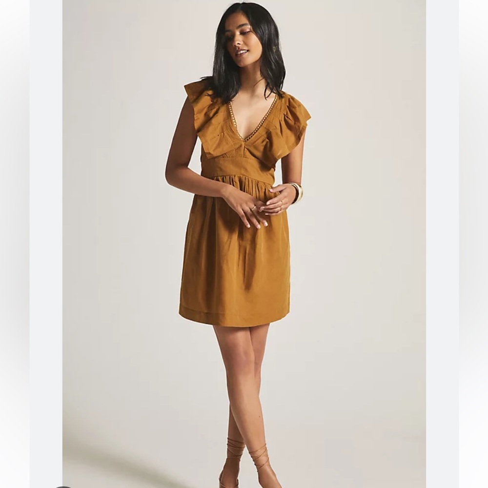 NWT Anthropologie V-Neck Plunge Tunic Dress